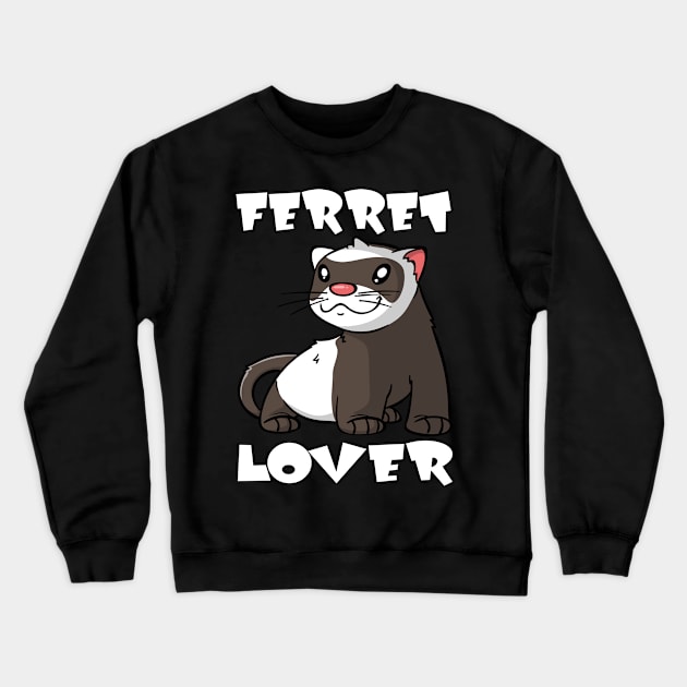 Ferret Polecat Children Animal Lover Motif Crewneck Sweatshirt by Shirtjaeger